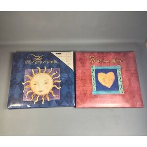 Flavia Scrapbooks Photo Albums Lot Of 2 Unused Celestial Sun Heart & Soul 12x12